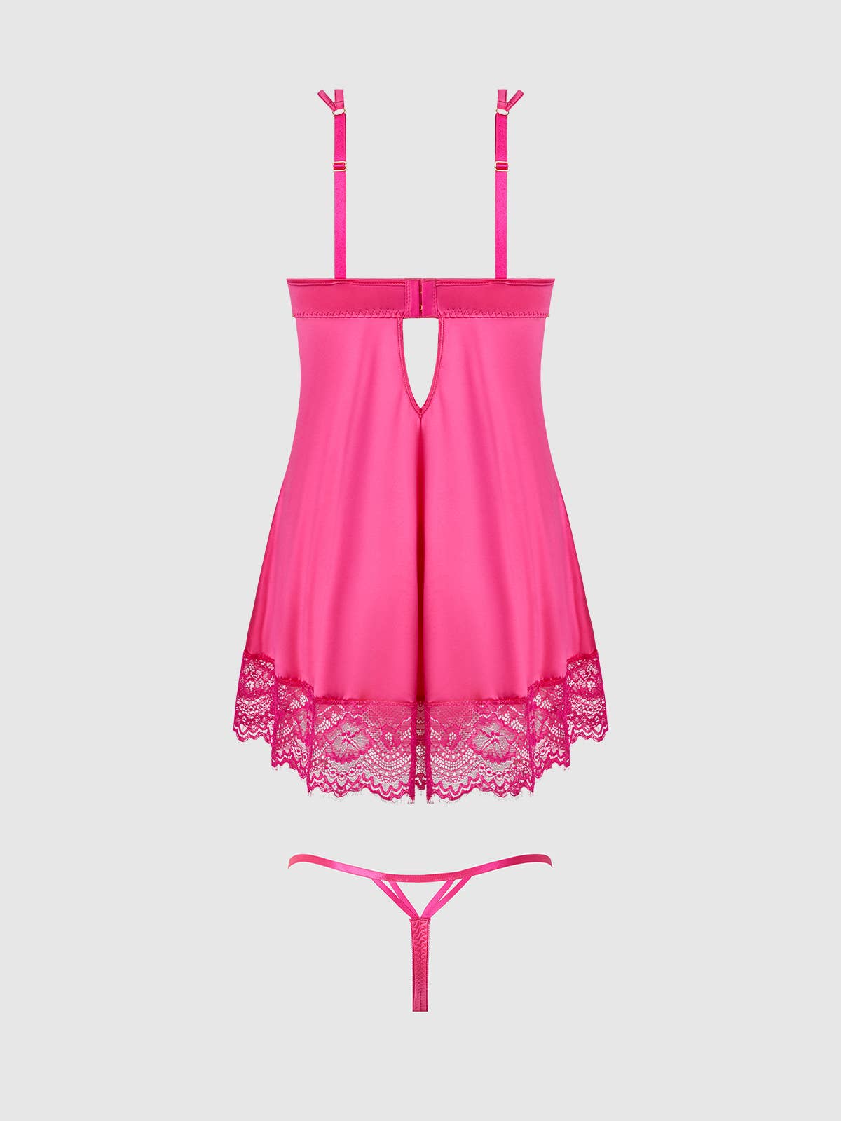 Issadora Lace Openable Cup Babydoll & G-String Set — view 6 | Lavah Pleasure