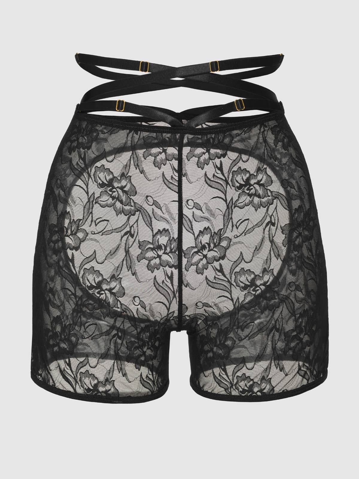Flora Backless Lace Bikeshort — view 7 | Lavah Pleasure