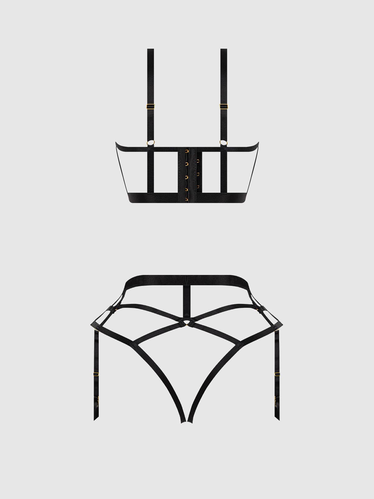 Devon Open Cup Bra & Crotchless Set — view 6 | Lavah Pleasure
