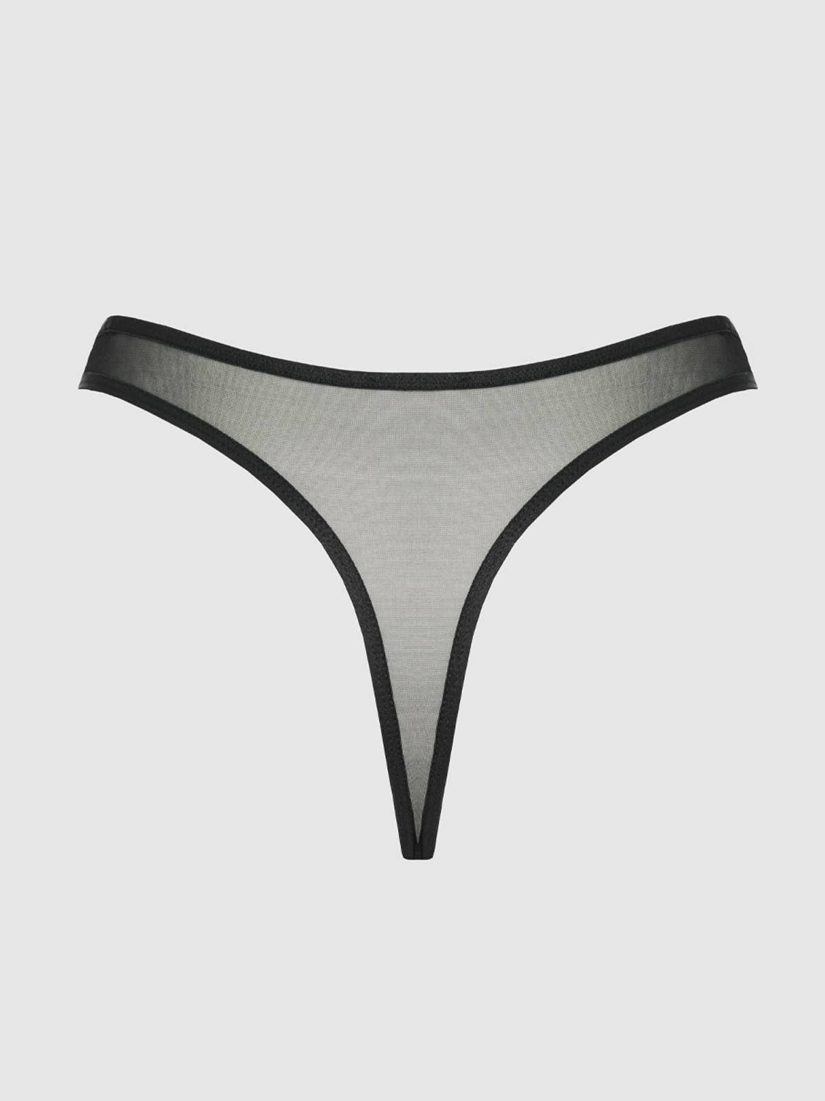 Chantal Mesh Crotchless Thong — view 5 | Lavah Pleasure