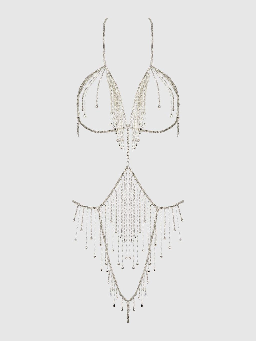 Rhinestone Dangle Fringe Teddy