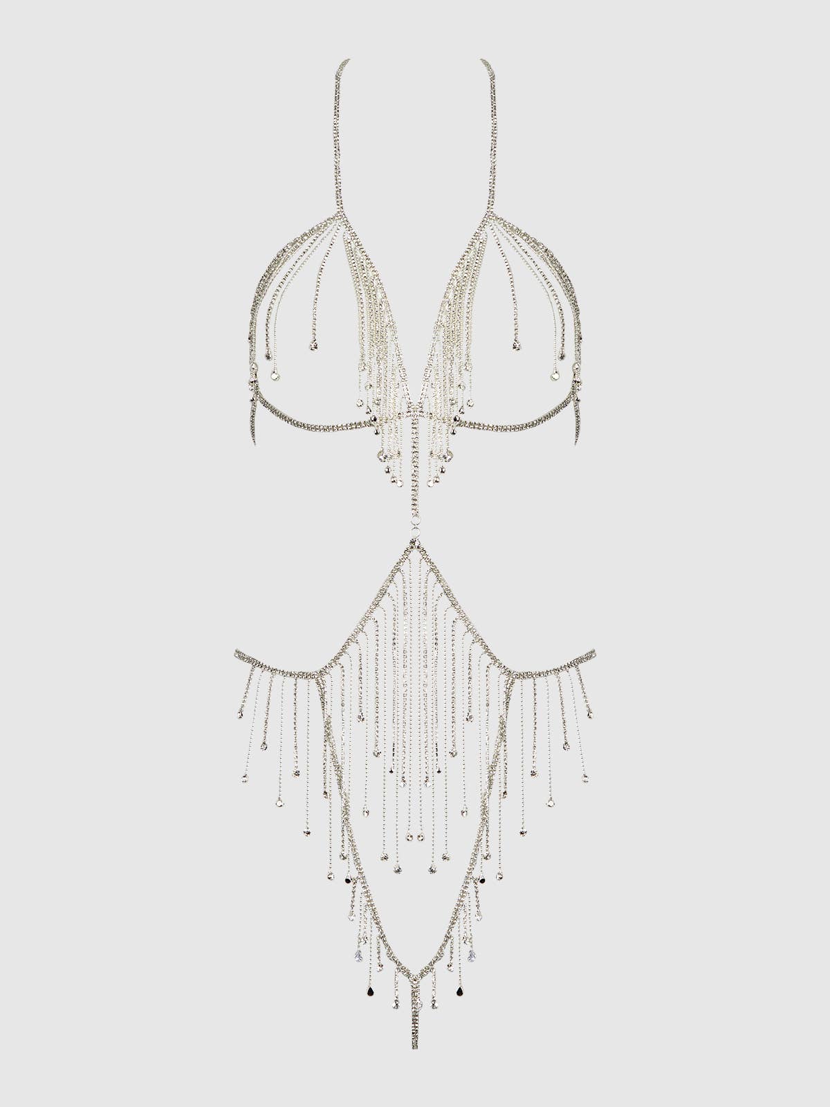 Rhinestone Dangle Fringe Teddy — view 5 | Lavah Pleasure