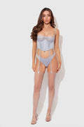 Sienna Satin & Lace Bustier & Cheeky Set — Panty | Lavah Pleasure