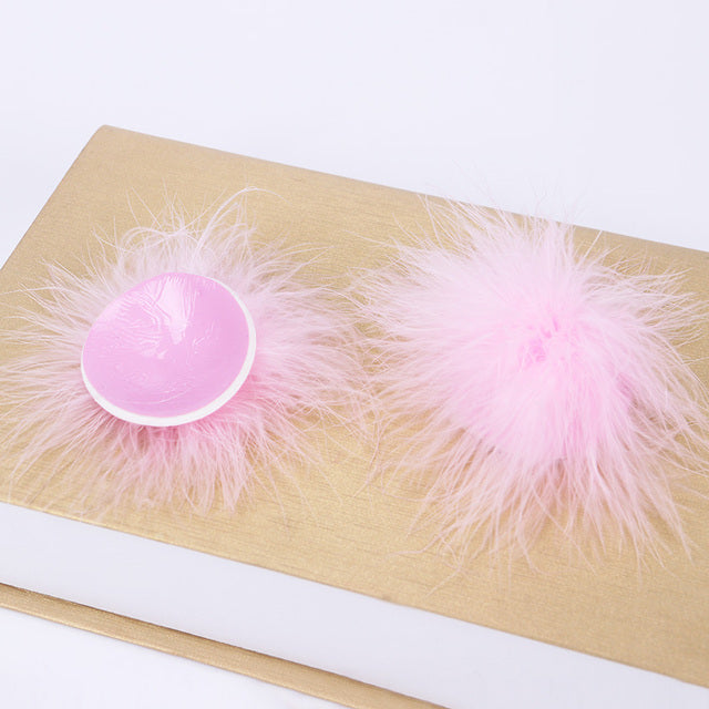 Faux Fur Pasties — view 3 | Lavah Pleasure