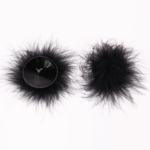 Faux Fur Pasties — view 6 | Lavah Pleasure